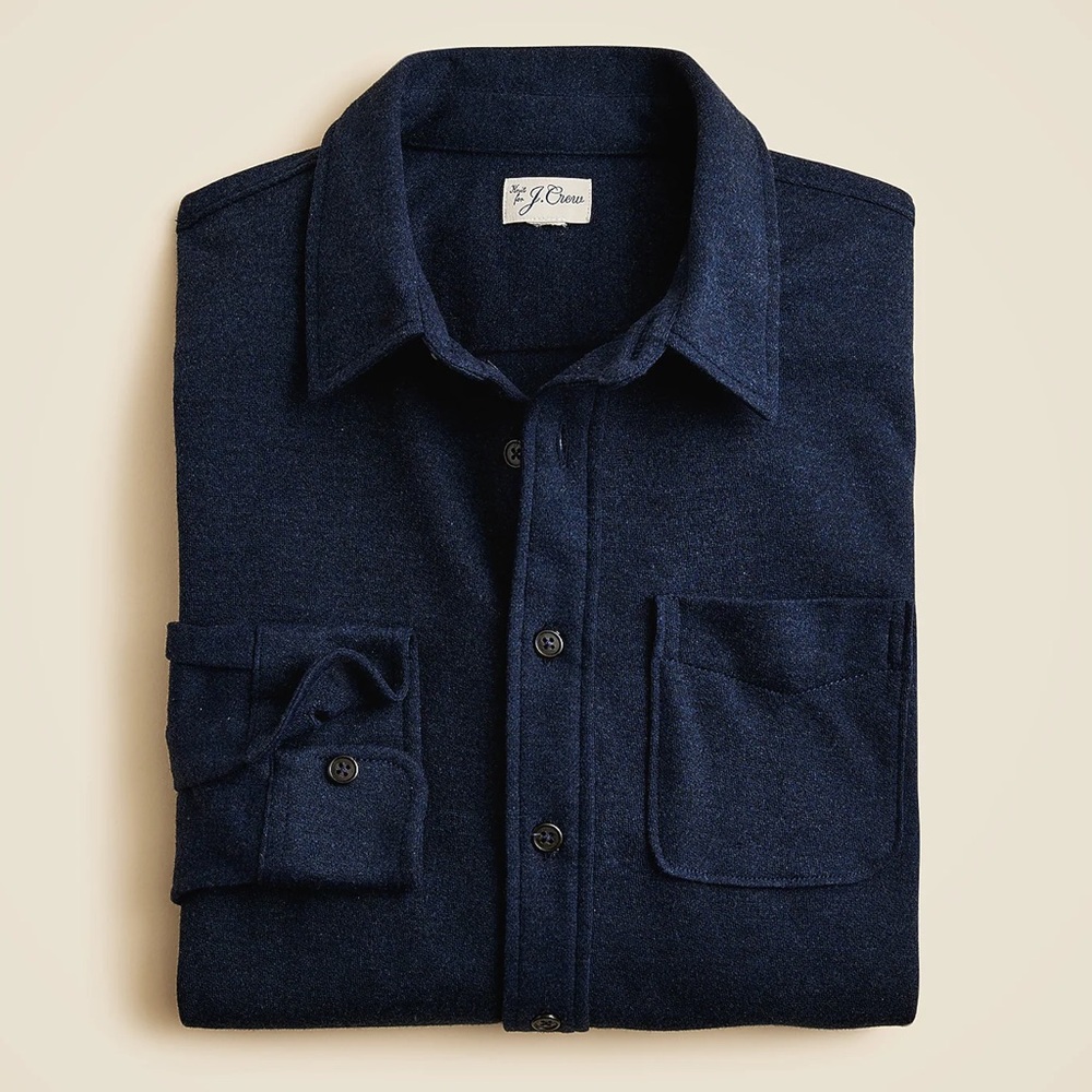 J.Crew Lightweight Seaboard soft-knit shirt Heather Tempest